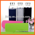 Glass drinking water bottle with cover wholesale